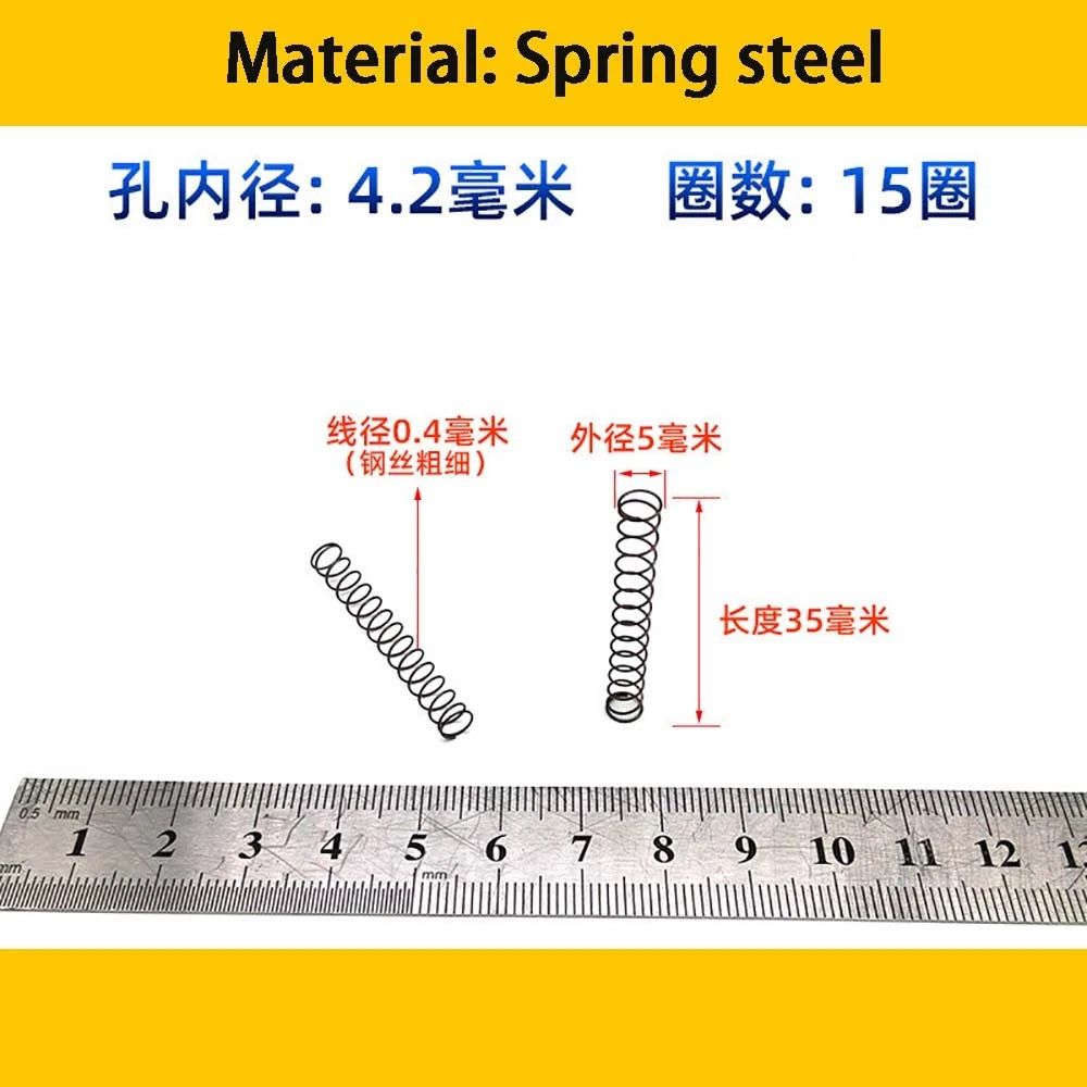Spring Steel Small Compression Spring 0.2/0.3/0.4mm Wire Diameter 3-50mm Length