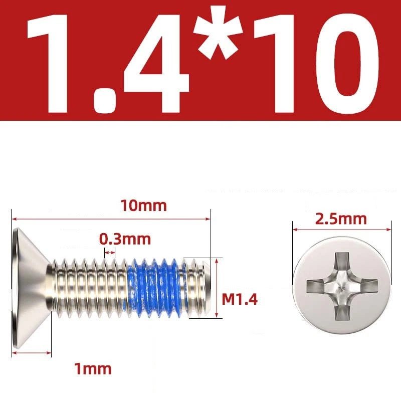 M1.2–M6 Phillips Flat Head Machine Screws | Carbon Steel | Black & Nickel Plated - HomeDIYer