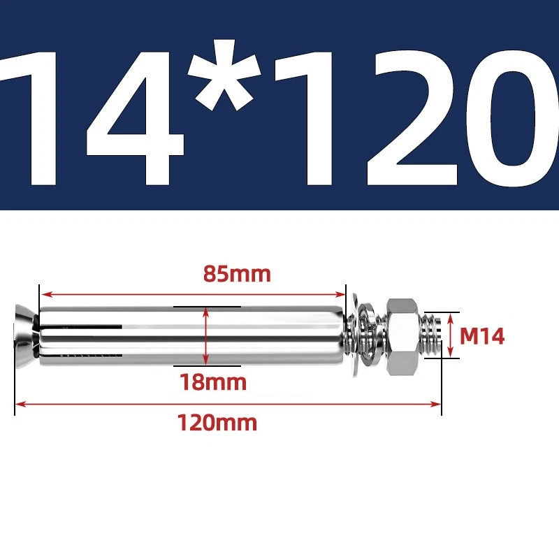 M6-M20 Stainless Steel Concrete Expansion Anchor Bolts – Extra Long