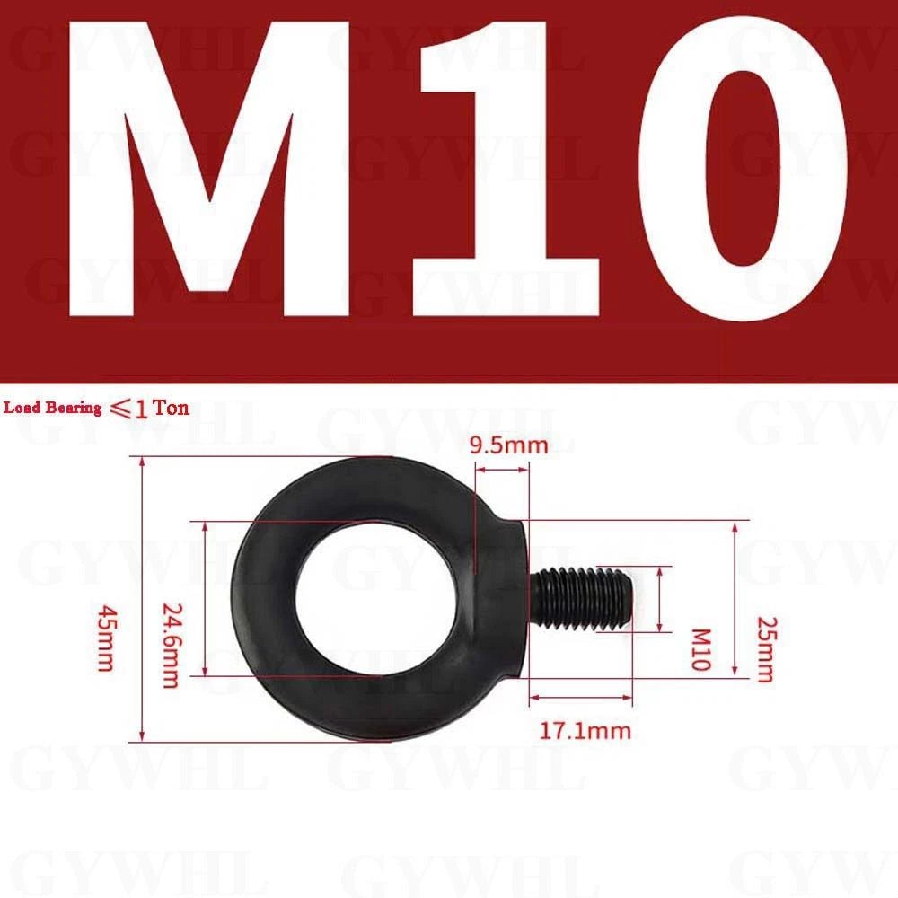 DIN 580 Lifting Eye Bolts & Nuts — G80 & 12.9 Manganese Steel, M6–M36 - HomeDIYer