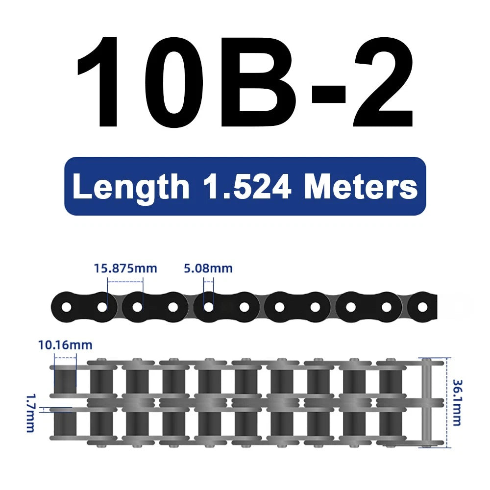 04C 05B 06B 06C 08A 08B 10A Roller Chain Quality Simplex Double Row 1.524 METRES