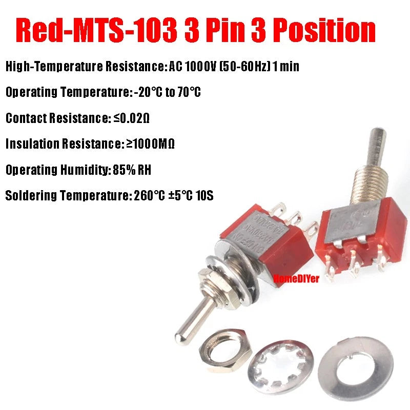 Mini Toggle Switch – MTS / SMTS / E-TEN / PS-102 / DS438 Series, 2 3 6-Pin Rocker Switches