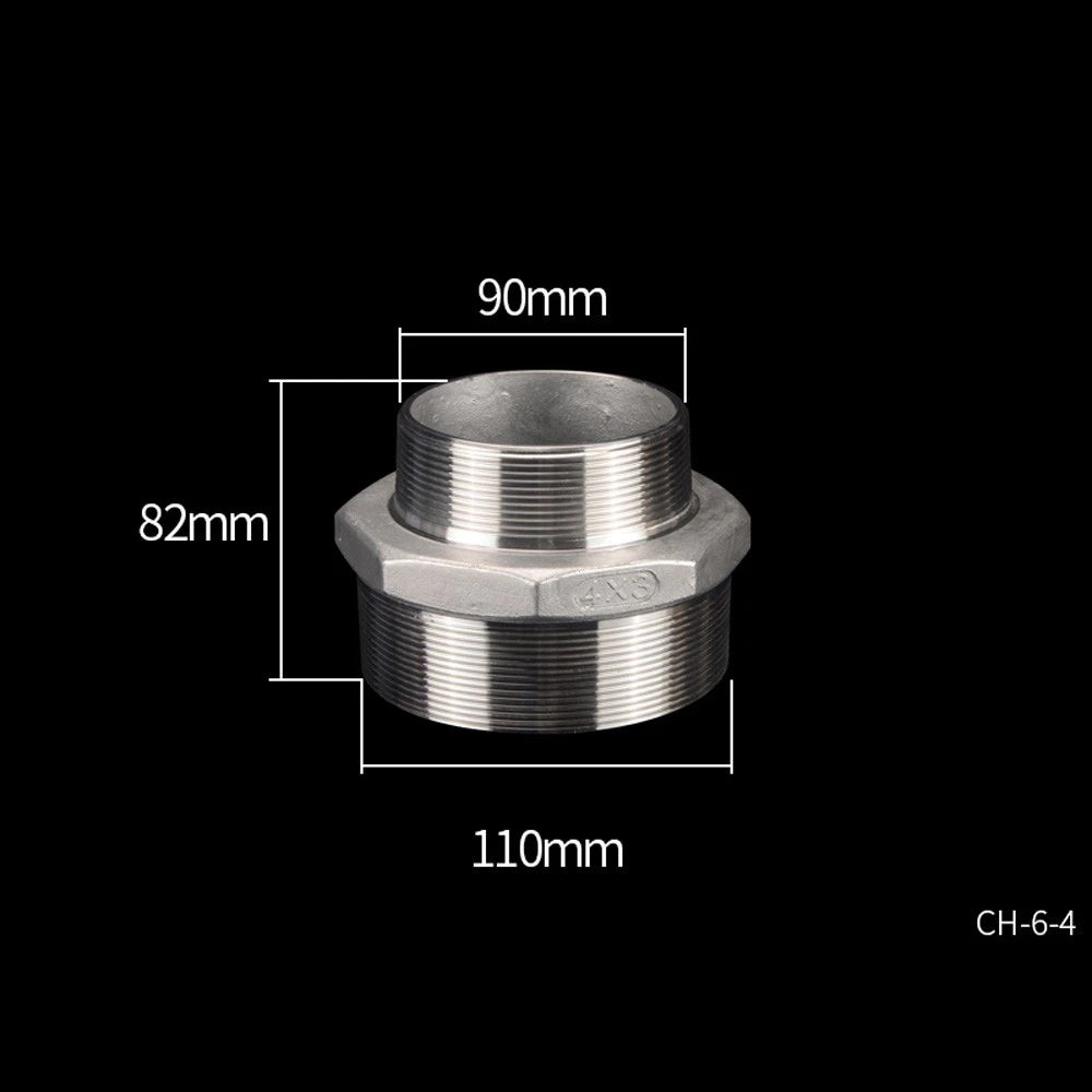 Stainless Steel Threaded Pipe Reducer Nipple — BSP Male to Male Fitting