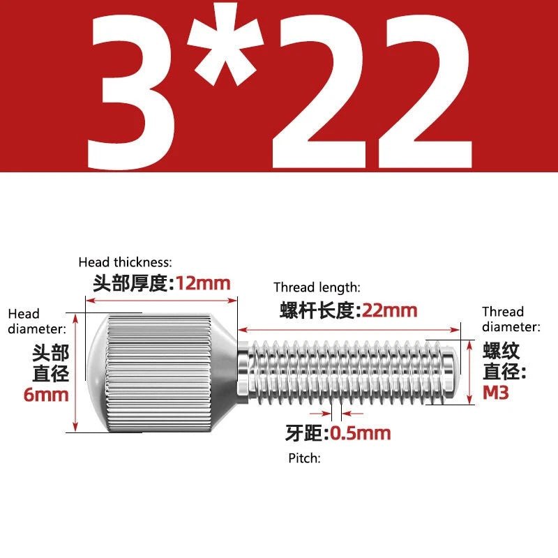 A2 Stainless Steel Knurled Thumb Screws – Small Head, Hand Tighten Fasteners (M2 to M8) - HomeDIYer
