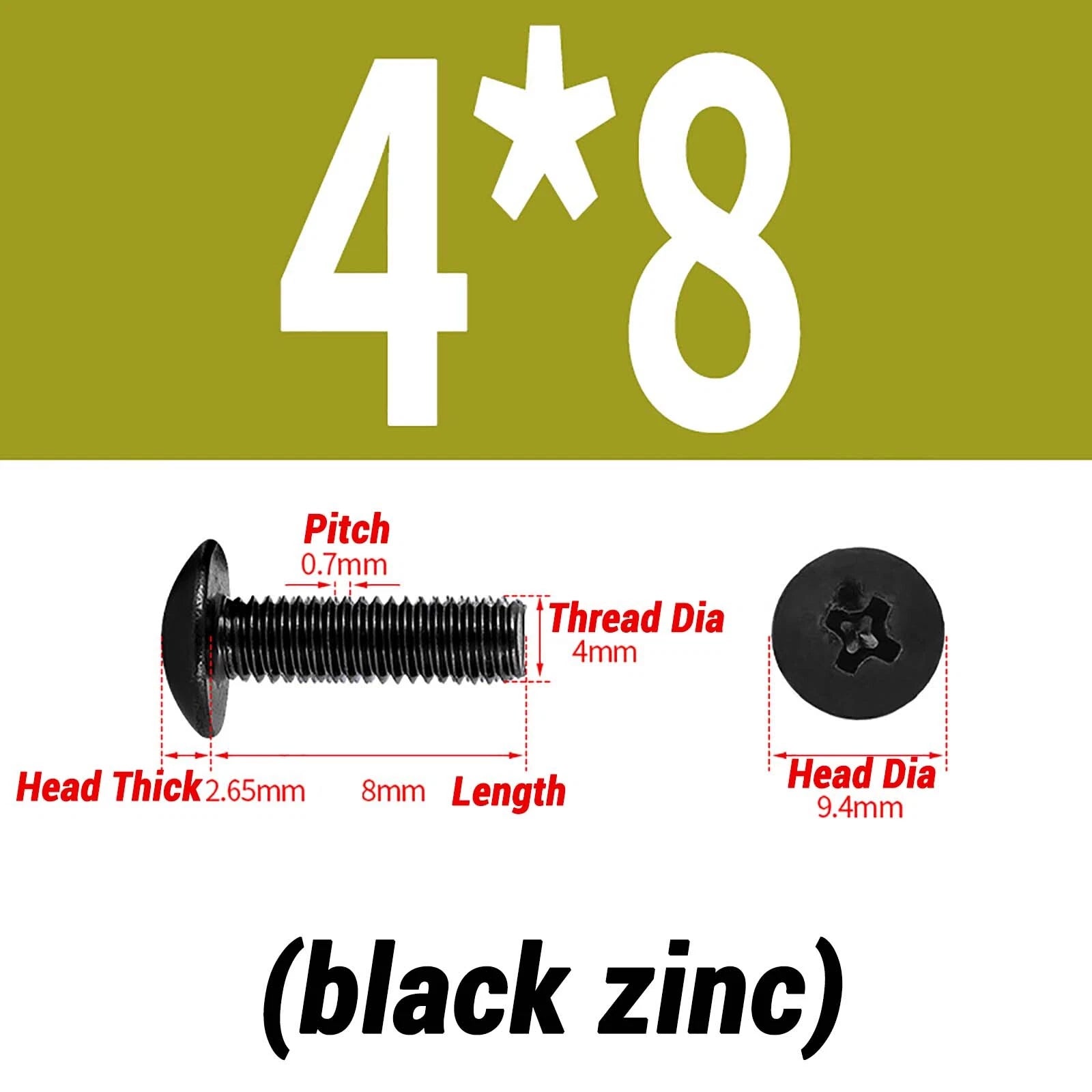 M2–M6 Pan Head Self‑Tapping Sheet Metal Screws – Black Oxide Carbon Steel