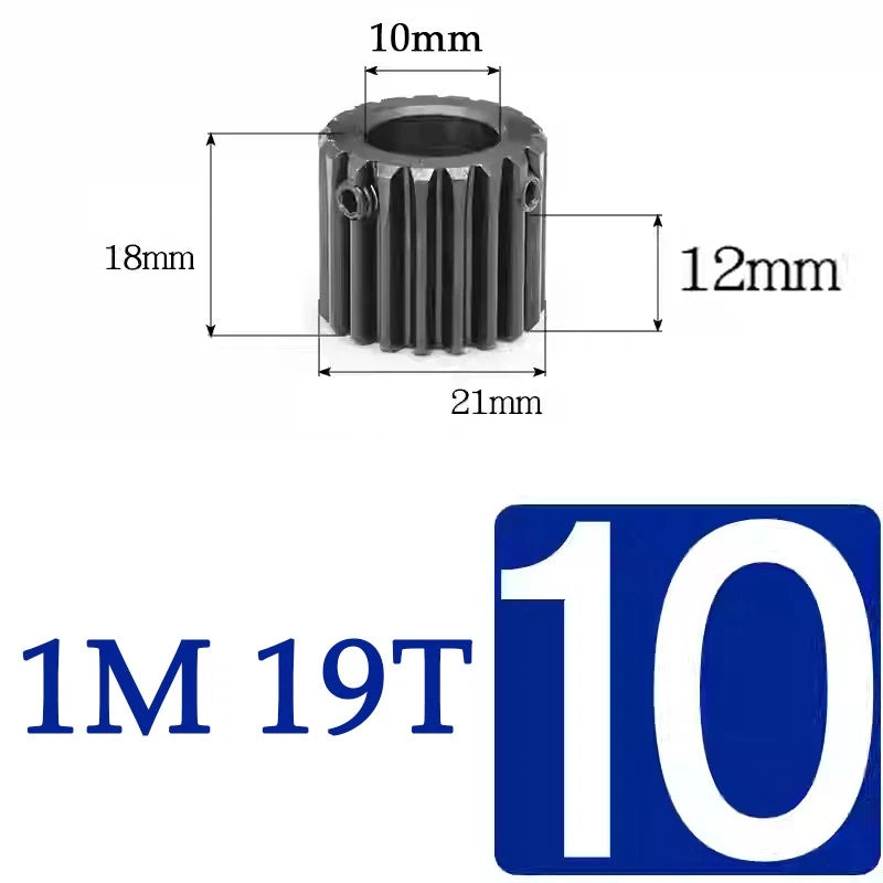 Spur Gears 1 Mod Transmission Gear With Step 45# Steel Pinion Motor Gear 10T~29T