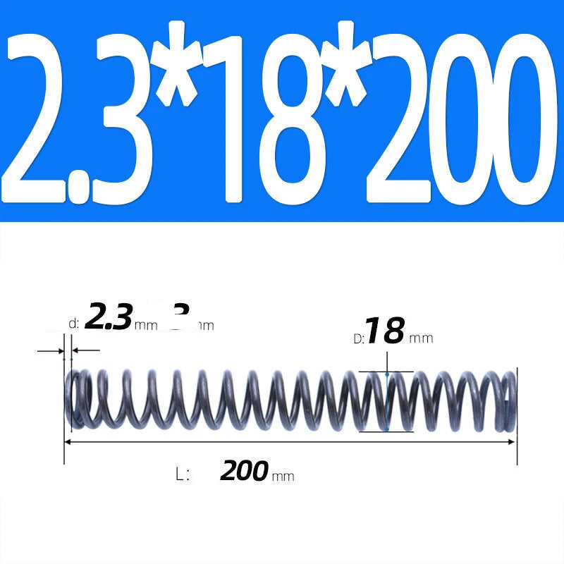 200mm Length Stainless Steel Compression Spring 2 - 4mm Pressure/ Coil Springs