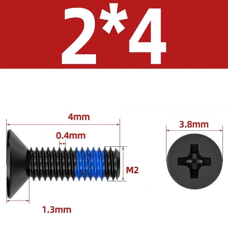 M1.2–M6 Phillips Flat Head Machine Screws | Carbon Steel | Black & Nickel Plated - HomeDIYer