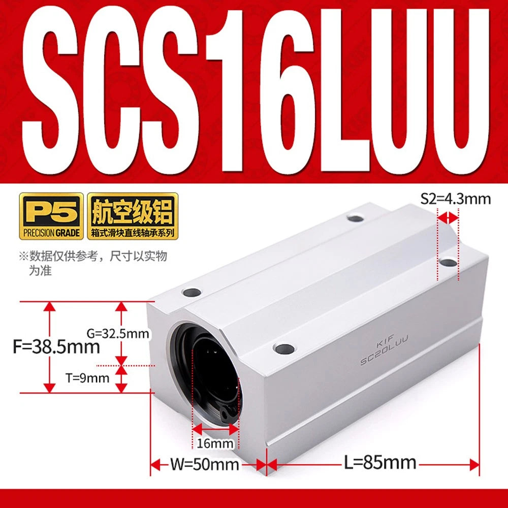 SCS/SBR/TBR/SC-VUU Linear Motion Ball Bearings Diameter 8~60mm Slide Bushing CNC