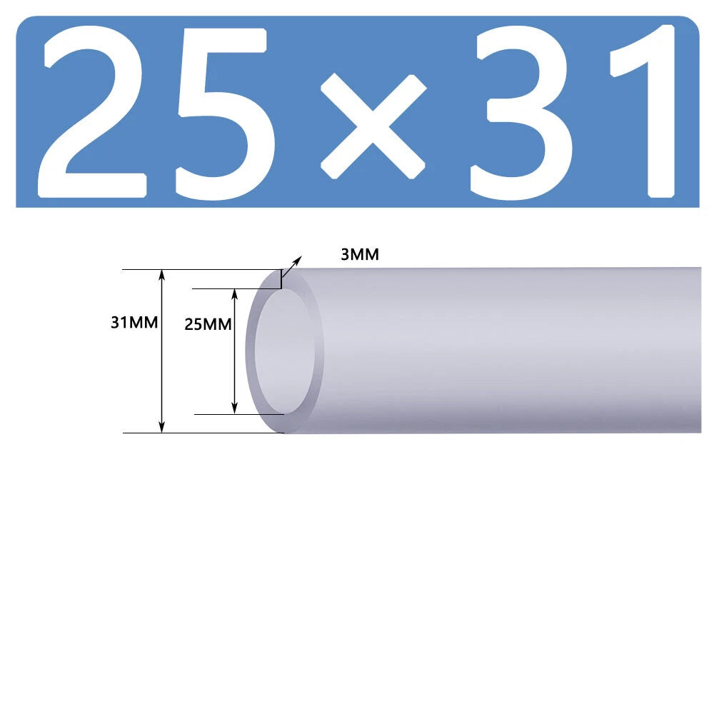 Silicone Vacuum Hose Pipe — White Rubber Tube for Water, Air & Coolant | ID 2mm–38mm