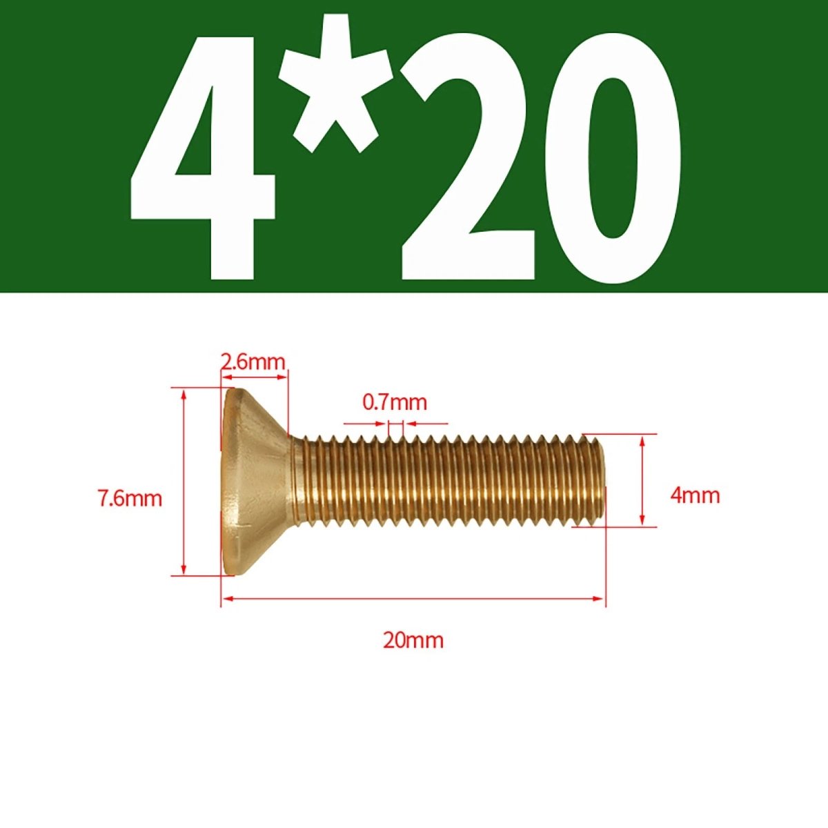Brass Pozi Countersunk Machine Screws DIN 965 M2 - M8 Flat Head - HomeDIYer