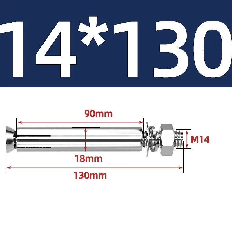 M6-M20 Stainless Steel Concrete Expansion Anchor Bolts – Extra Long