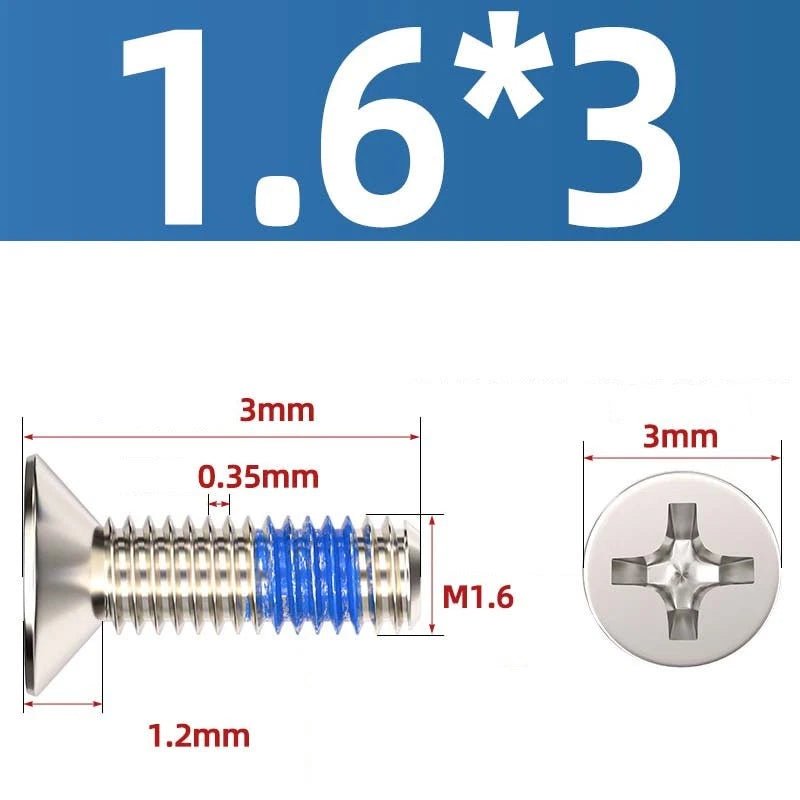 M1.2–M6 Phillips Flat Head Machine Screws | Carbon Steel | Black & Nickel Plated - HomeDIYer