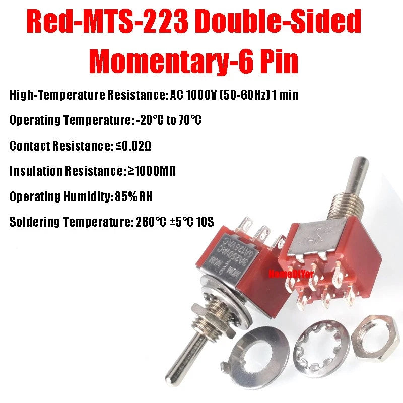 Mini Toggle Switch – MTS / SMTS / E-TEN / PS-102 / DS438 Series, 2 3 6-Pin Rocker Switches