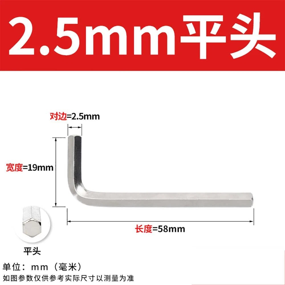 Hex Keys 1.5-2.2mm Allen Keys Ball/Flat End Hex Key Hex Wrenches Alloy Steel