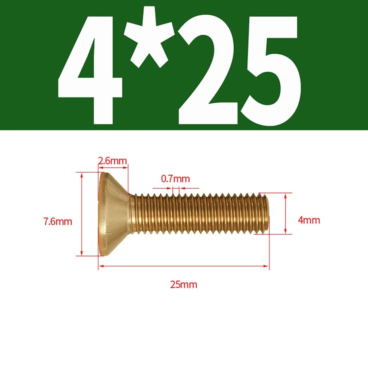 Brass Pozi Countersunk Machine Screws DIN 965 M2 - M8 Flat Head - HomeDIYer