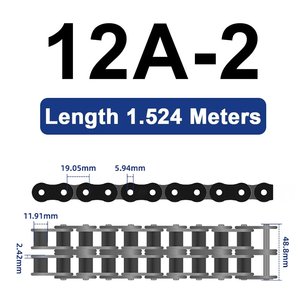 04C 05B 06B 06C 08A 08B 10A Roller Chain Quality Simplex Double Row 1.524 METRES