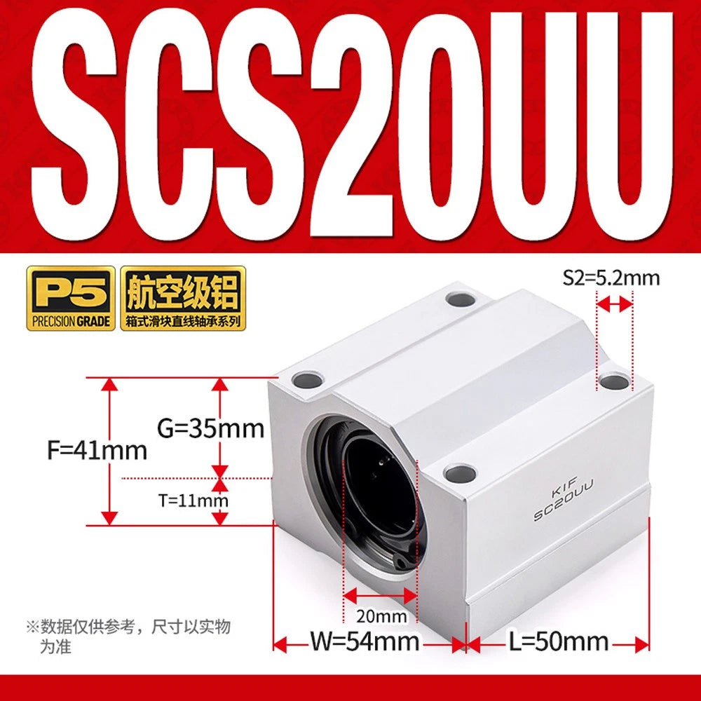 SCS/SBR/TBR/SC-VUU Linear Motion Ball Bearings Diameter 8~60mm Slide Bushing CNC