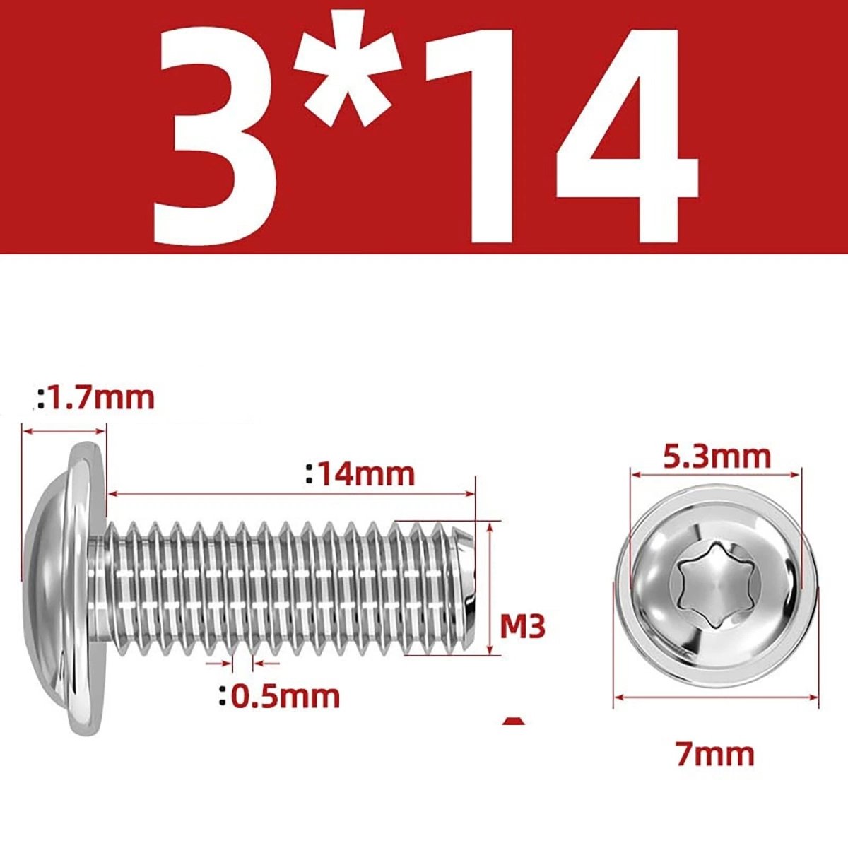 Torx Flanged Button Head Screws — 18 - 8 Stainless Steel, ISO 7380 - 2, M2 to M8 - HomeDIYer
