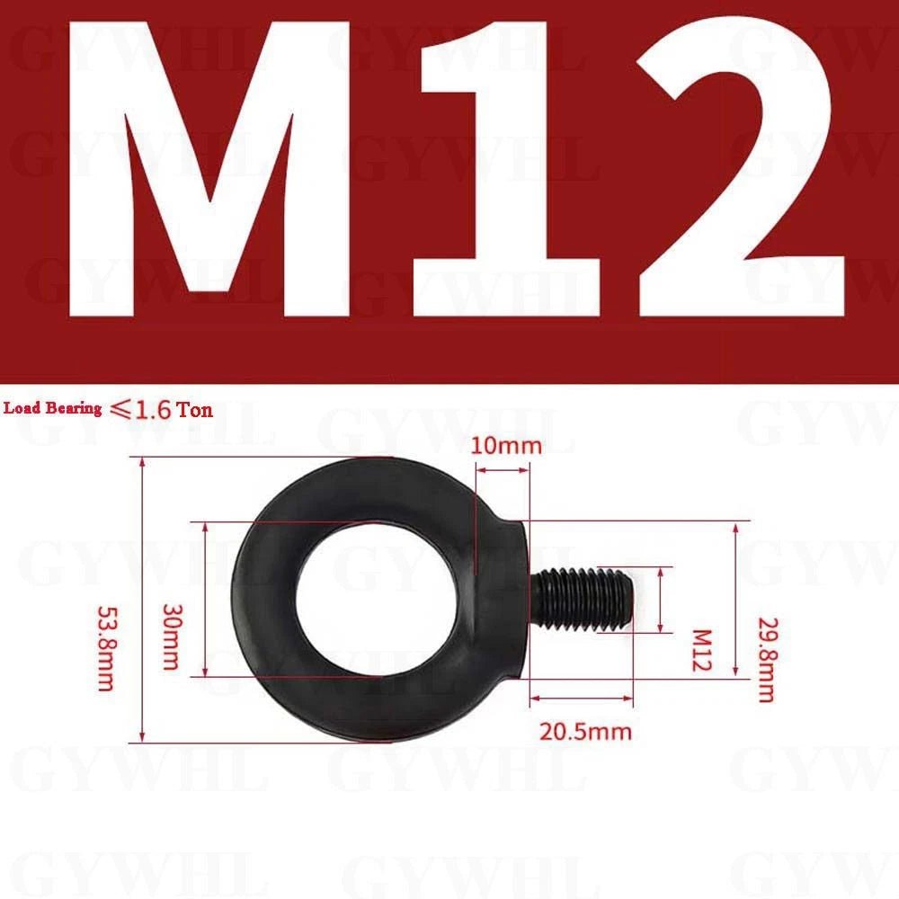 DIN 580 Lifting Eye Bolts & Nuts — G80 & 12.9 Manganese Steel, M6–M36 - HomeDIYer