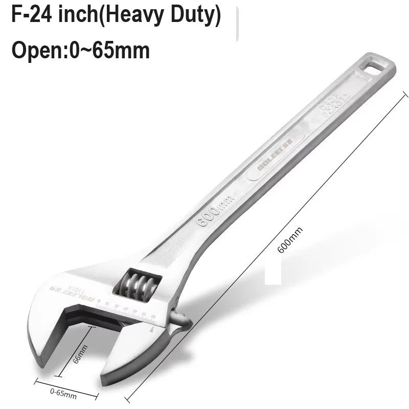 Adjustable Spanner Wrench 6 8 10 12"  Cr-V Steel Metric Scale Strong Grip Handle