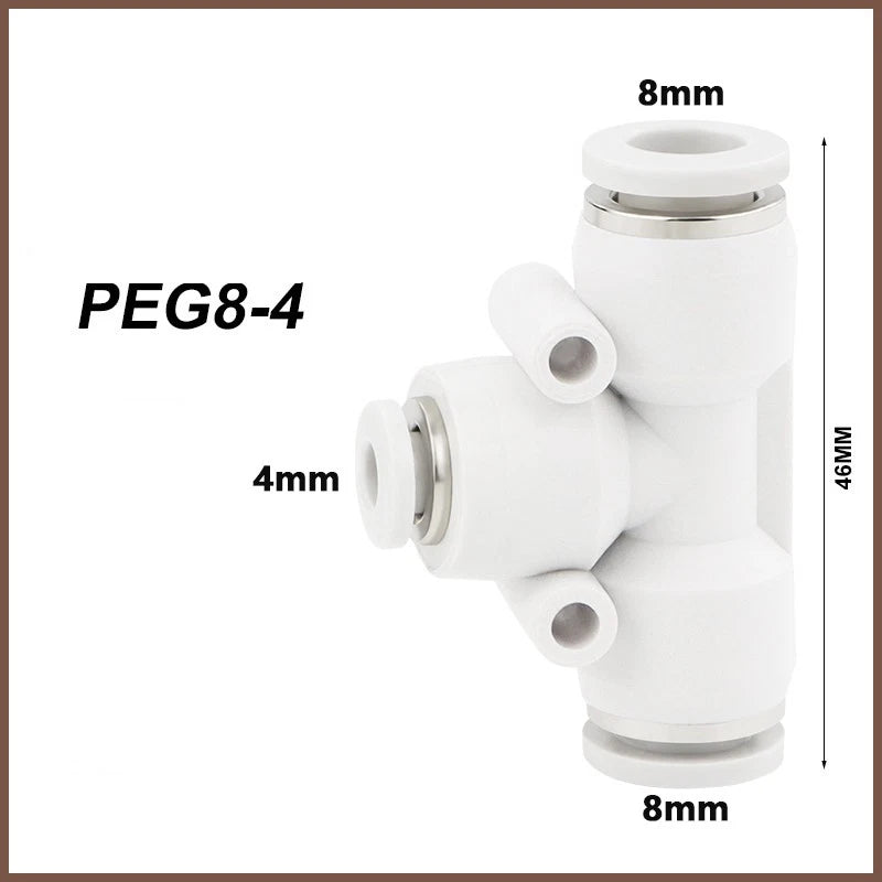Pneumatic Push Fit Connectors Air Hose Speed Push In Fittings PU PE PY PG PEG