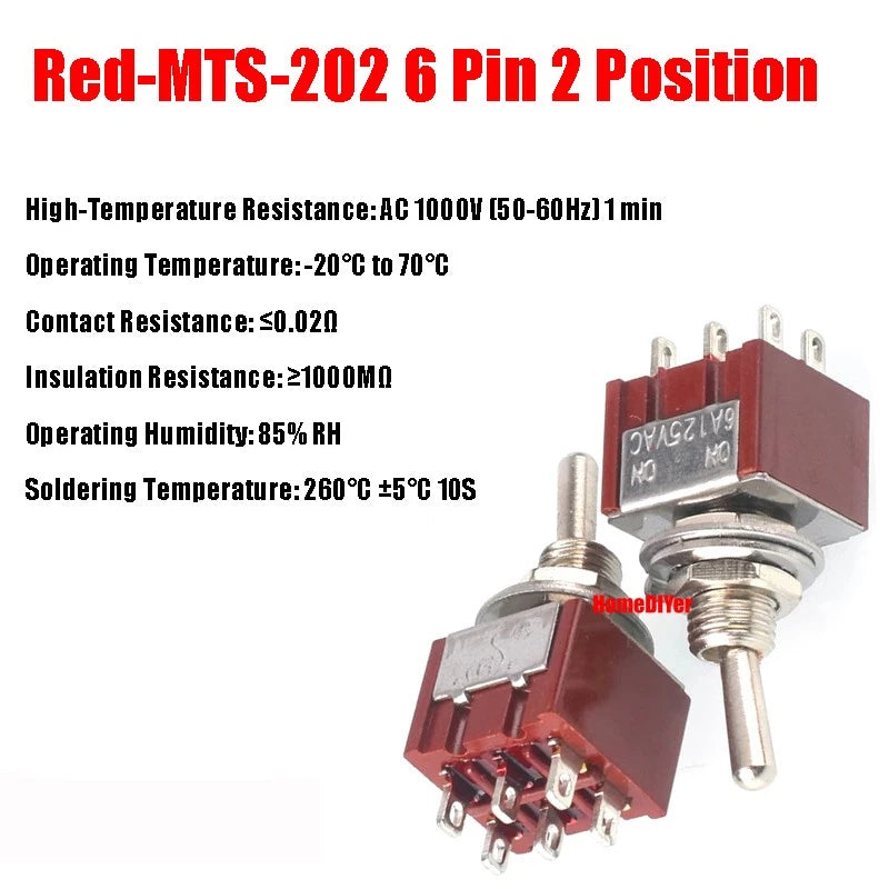 Mini Toggle Switch – MTS / SMTS / E-TEN / PS-102 / DS438 Series, 2 3 6-Pin Rocker Switches