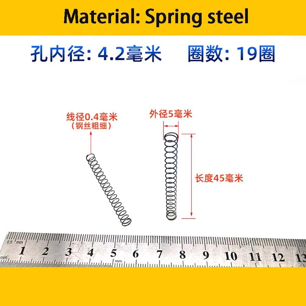 Spring Steel Small Compression Spring 0.2/0.3/0.4mm Wire Diameter 3-50mm Length