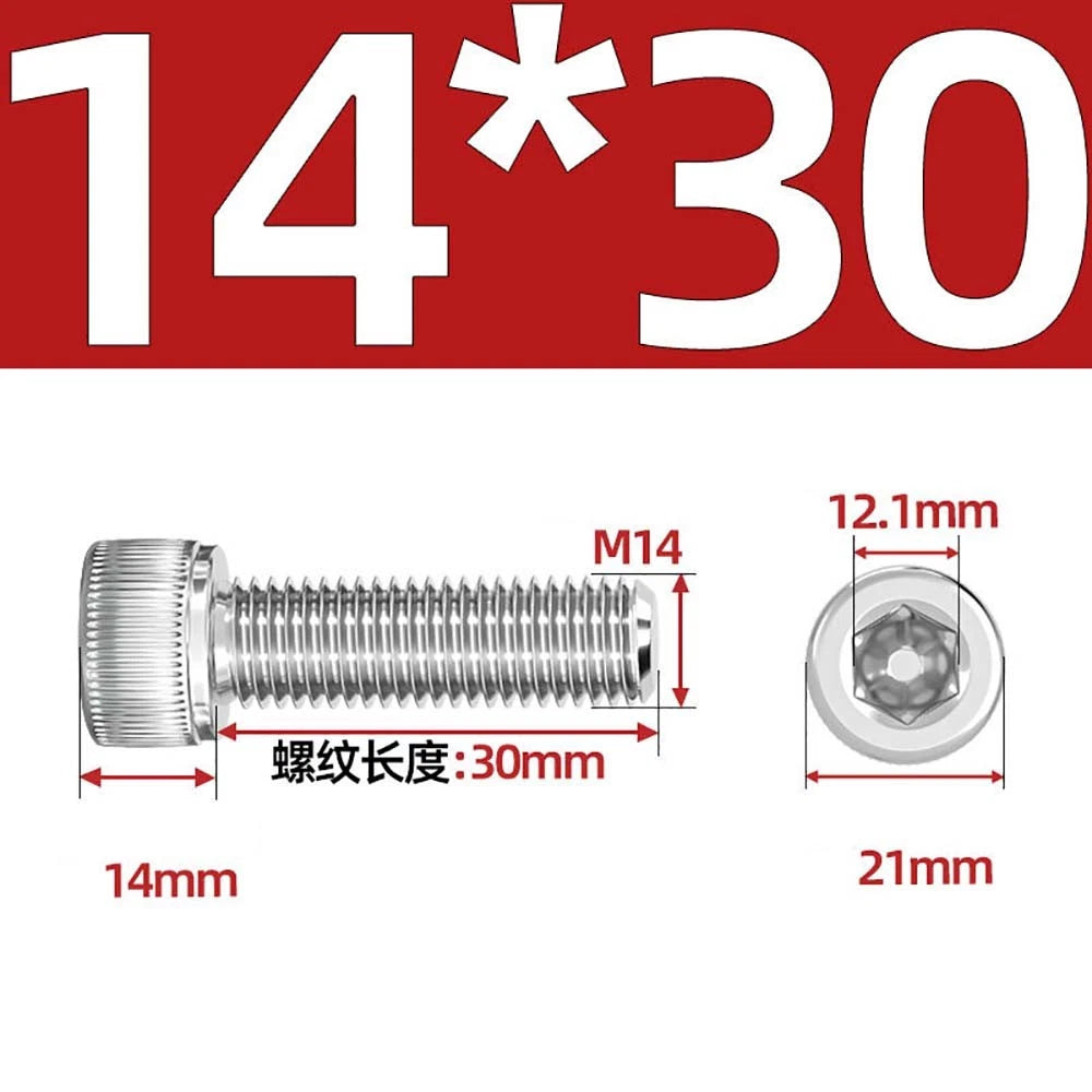 Socket Head Cap Screws – A2 Stainless Steel, M6 to M24, Hex Drive (DIN 912)