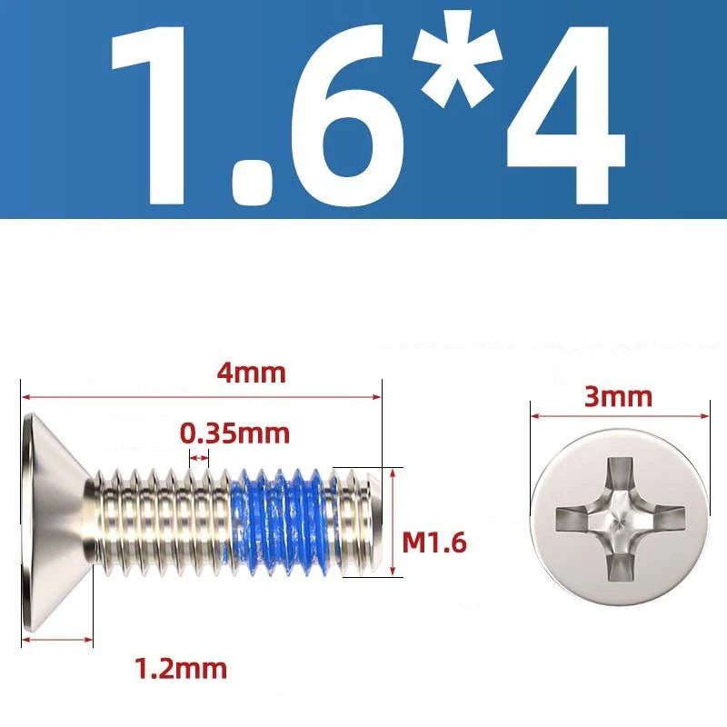 M1.2–M6 Phillips Flat Head Machine Screws | Carbon Steel | Black & Nickel Plated - HomeDIYer