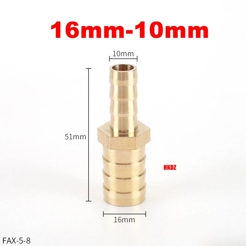 Brass Barbed Hosetail Straight Connector — Air Water Fuel Gas Hose Joiner