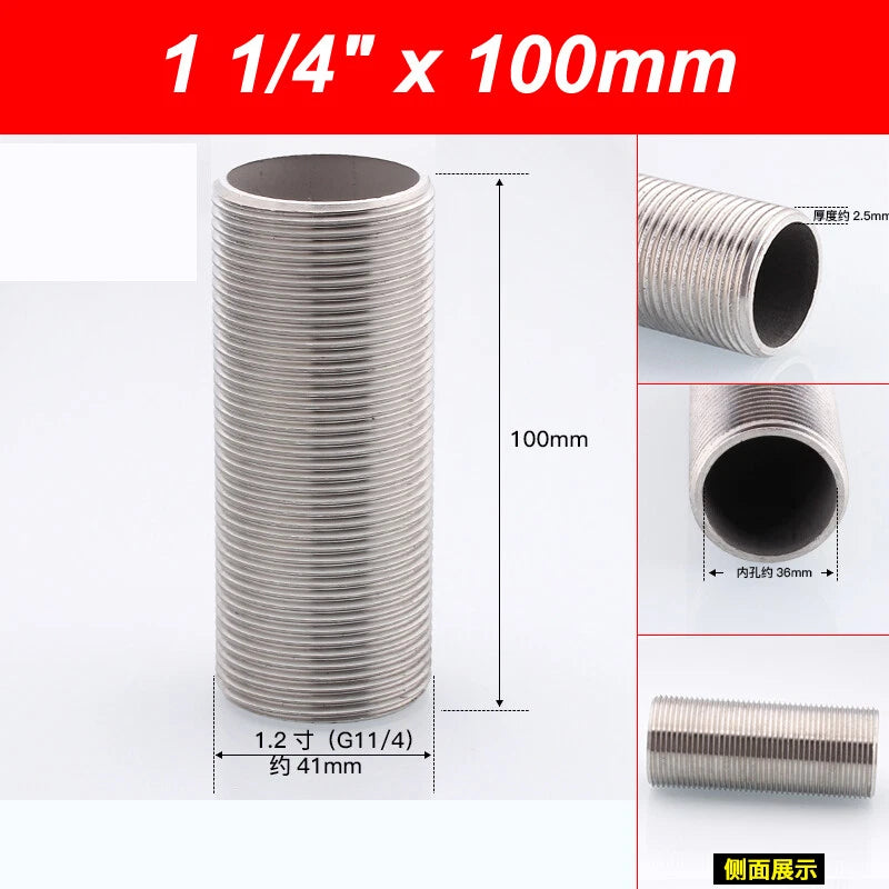 A2 Stainless Steel Male Threaded Rod Connector Stud — Pipe Fitting Bar