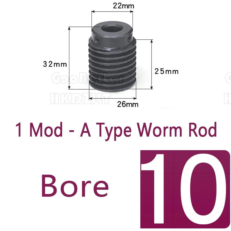1 Modulus 60 Teeth Brass Worm Wheel Gear 1:60 Transmission Gear,Worm Rod Shaft