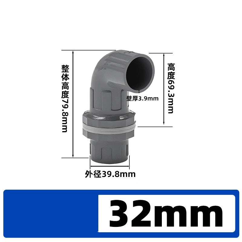 PVC Metric Pipe Fittings for Aquarium & Fish Tank — Straight, Elbow, T-piece, Ball Valve & More