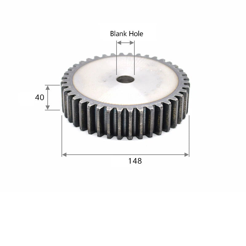 4 Modul 12T-60T Teeth 40mm Thick 45# Steel Spur Gears Pinion Gear For 3D CNC
