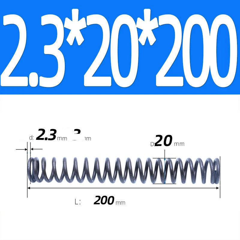 200mm Length Stainless Steel Compression Spring 2 - 4mm Pressure/ Coil Springs