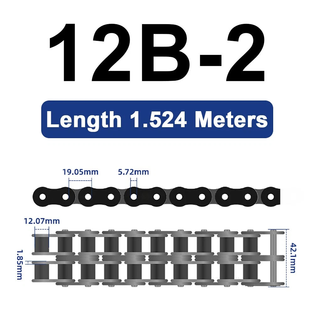 04C 05B 06B 06C 08A 08B 10A Roller Chain Quality Simplex Double Row 1.524 METRES