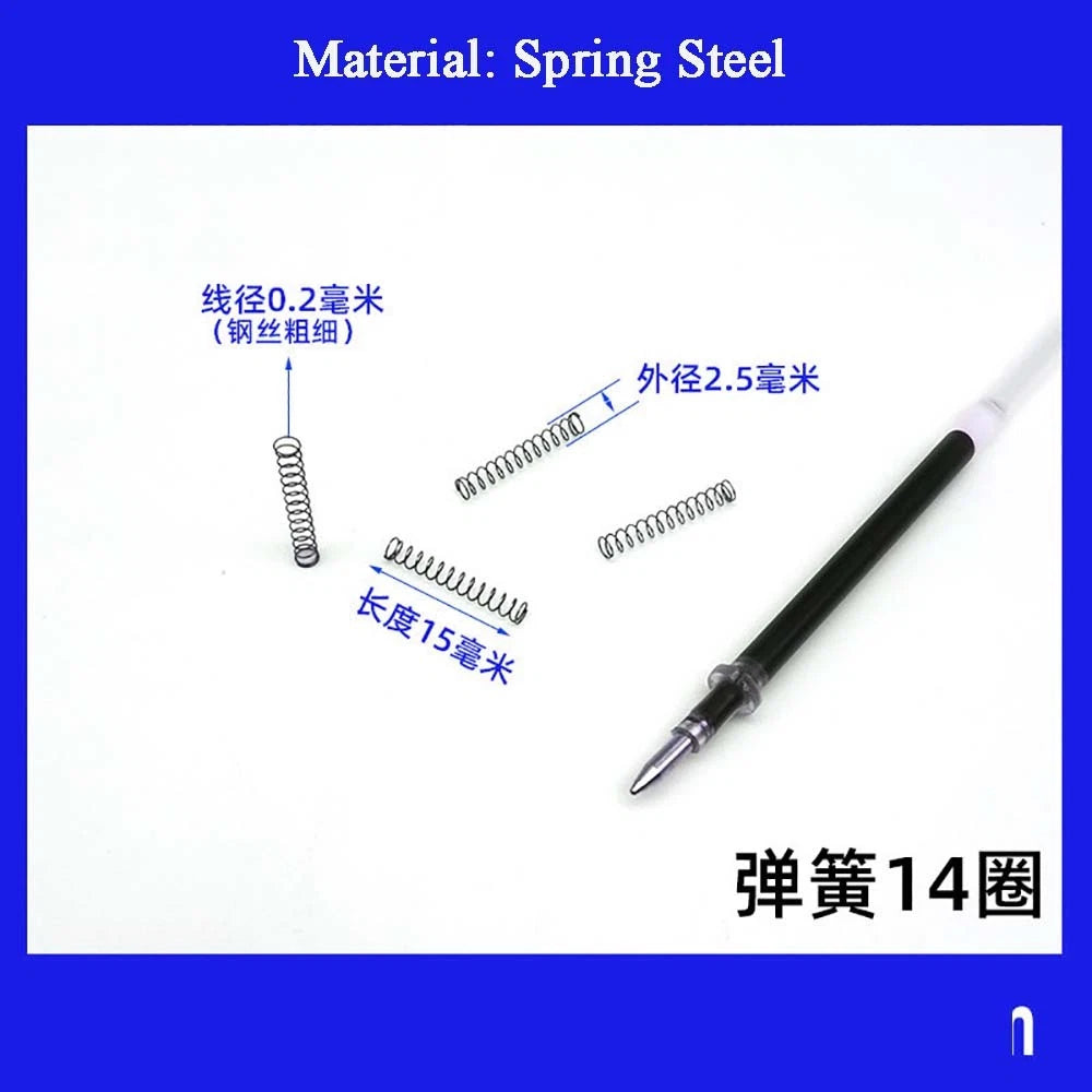Spring Steel Small Compression Spring 0.2/0.3/0.4mm Wire Diameter 3-50mm Length