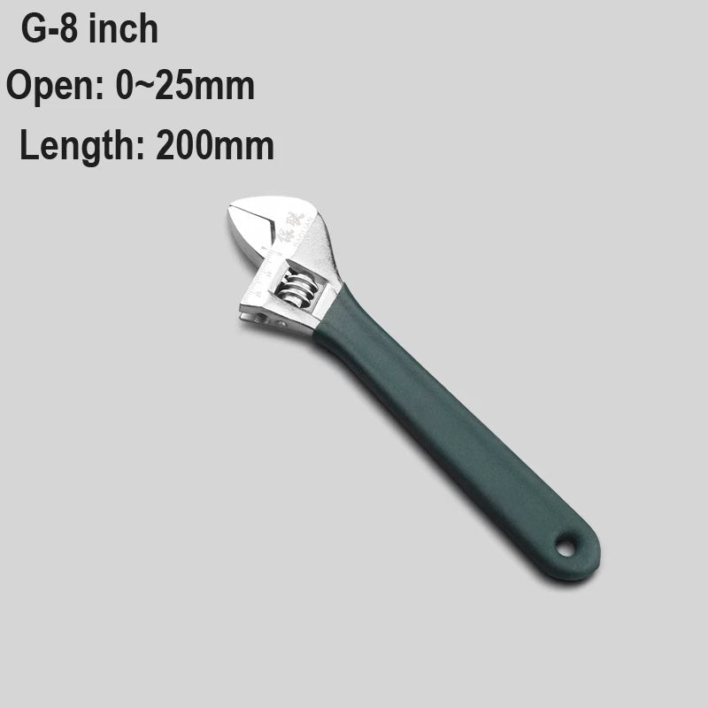 Adjustable Spanner Wrench 6 8 10 12"  Cr-V Steel Metric Scale Strong Grip Handle