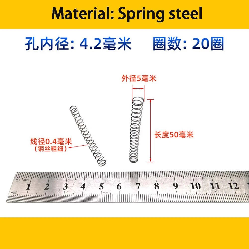 Spring Steel Small Compression Spring 0.2/0.3/0.4mm Wire Diameter 3-50mm Length