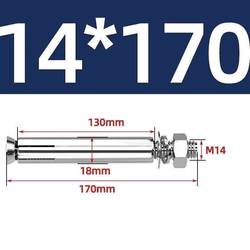 M6-M20 Stainless Steel Concrete Expansion Anchor Bolts – Extra Long