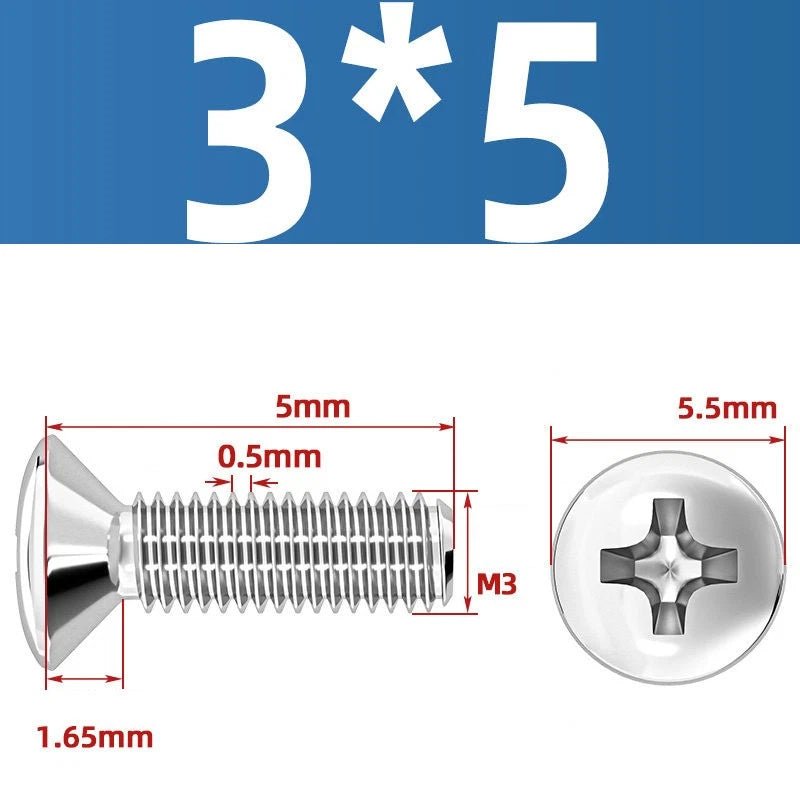 Phillips Oval Head Machine Screws Stainless Steel — M1.6 to M10, All Sizes - HomeDIYer