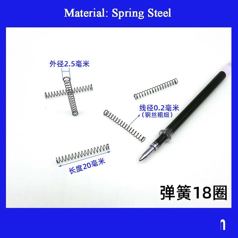 Spring Steel Small Compression Spring 0.2/0.3/0.4mm Wire Diameter 3-50mm Length