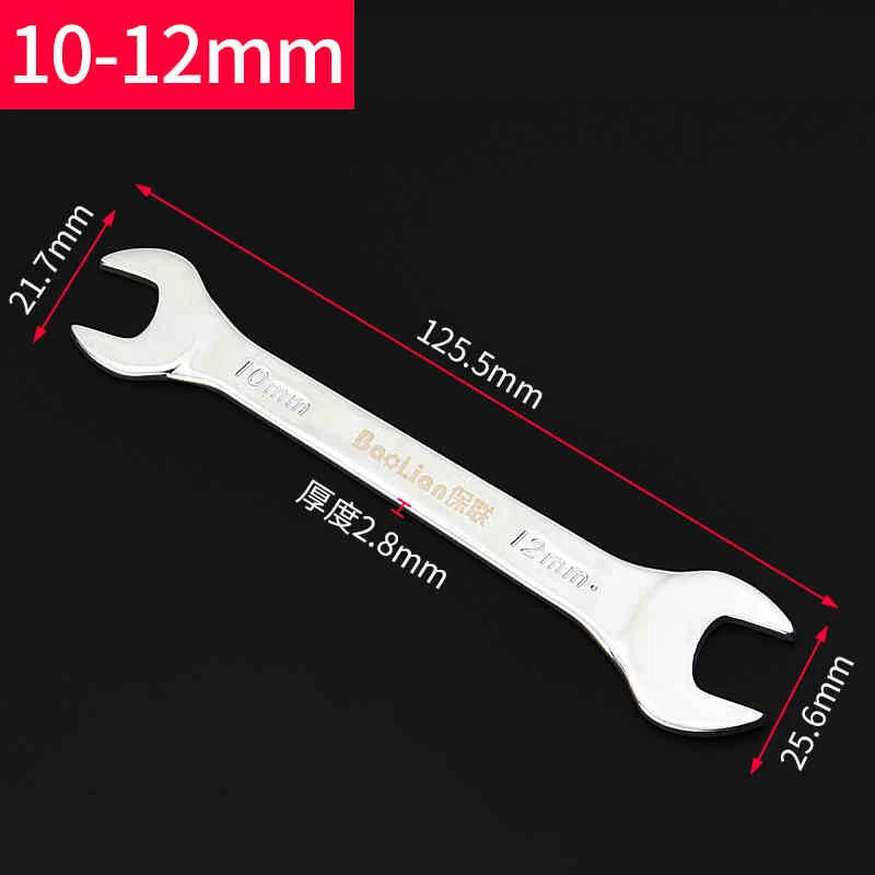 Thin Double Open End Spanner Repair Wrench Chrome Vanadium Steel Metric 6mm-36mm