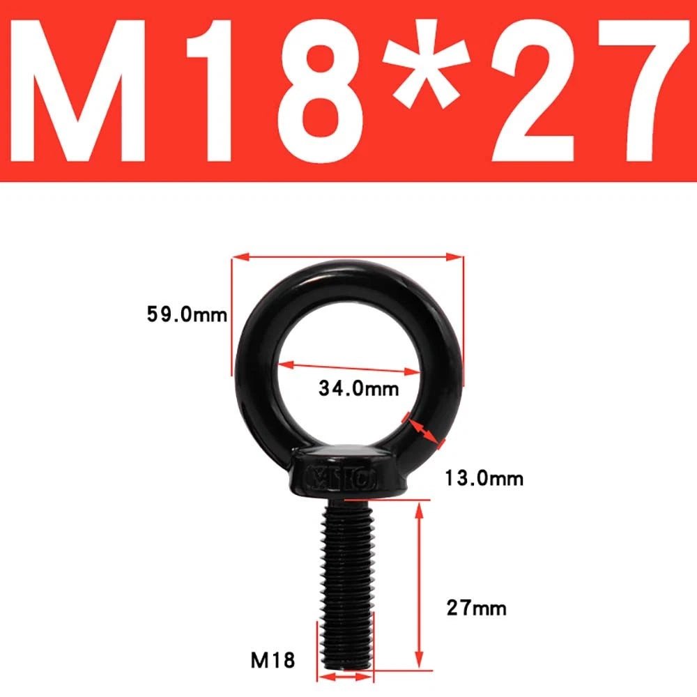 A2 304 Stainless Steel Lifting Eye Bolt — Metric M3 to M20, Rigging & Lifting Screw Eye - HomeDIYer