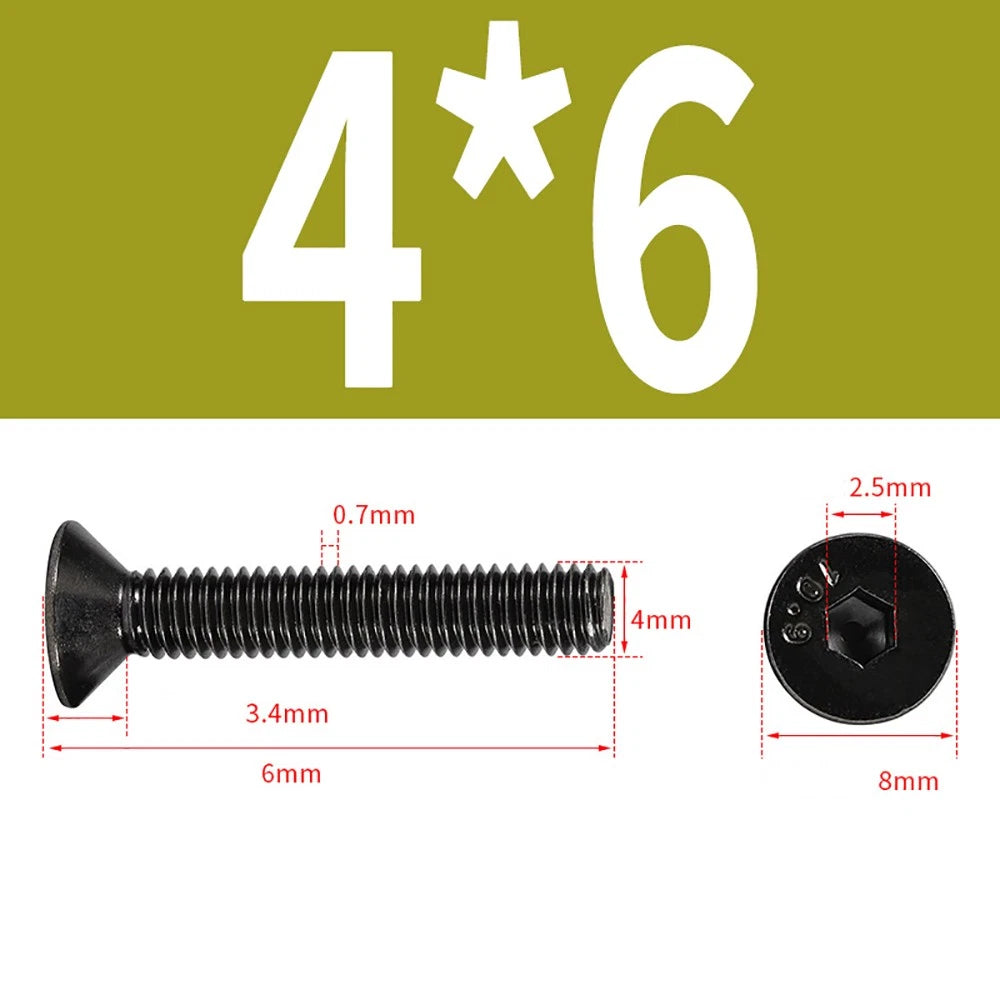 M2-M6 Countersunk Socket Head Cap Screws – Grade 10.9 Alloy Steel