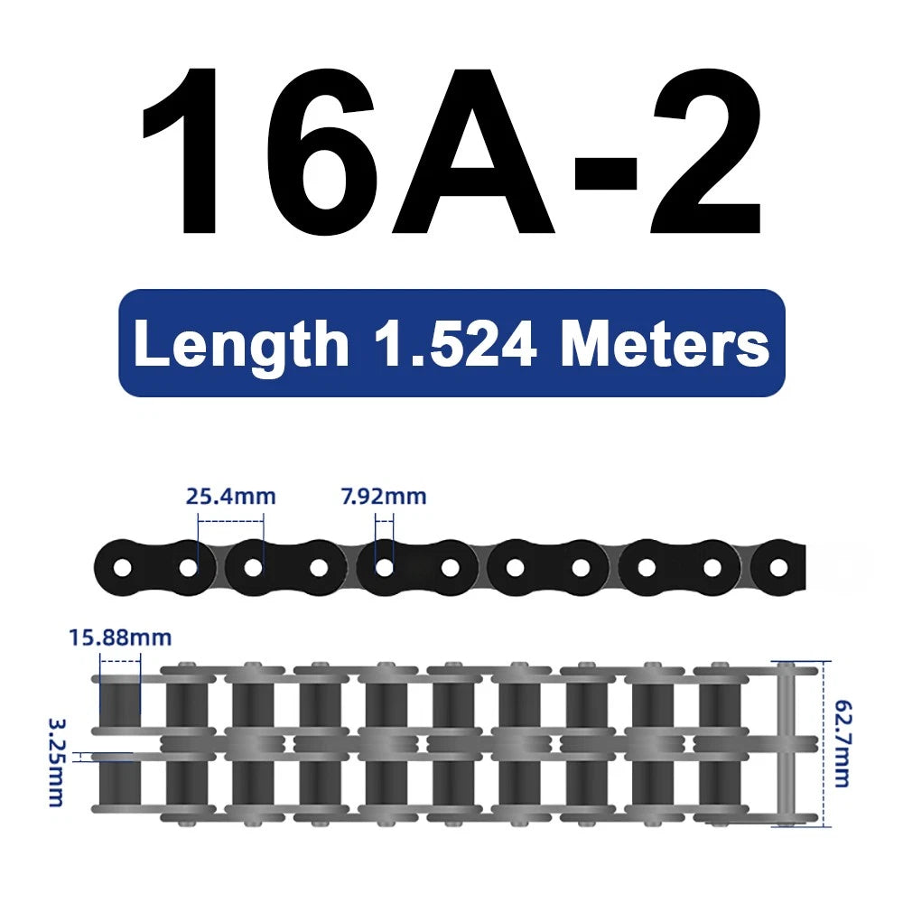 04C 05B 06B 06C 08A 08B 10A Roller Chain Quality Simplex Double Row 1.524 METRES