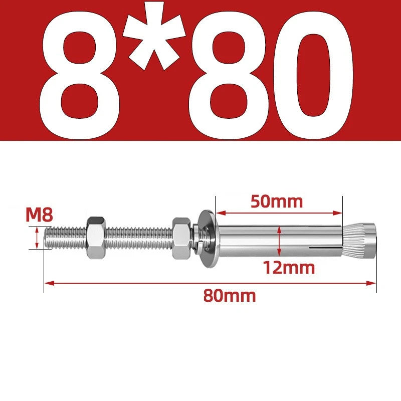M6-M20 Stainless Steel Concrete Expansion Anchor Bolts – Extra Long