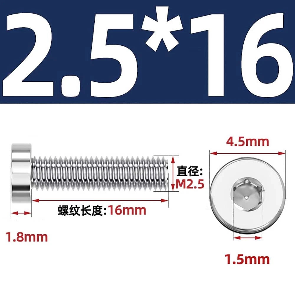 M1.4–M12 Low Head Socket Cap Screws – A2 Stainless Steel, Space‑Saving Design for Tight Clearances