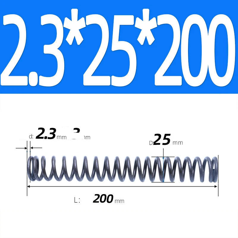 200mm Length Stainless Steel Compression Spring 2 - 4mm Pressure/ Coil Springs